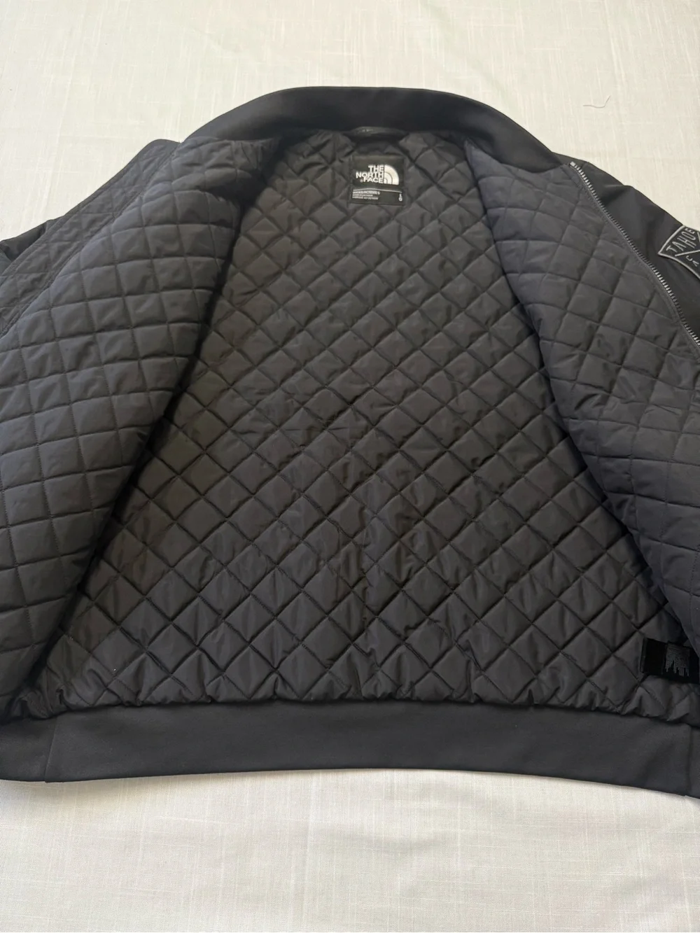The North Face Jacket Men L Black Flight Aviator Bomber Patches Military Zip Y2K